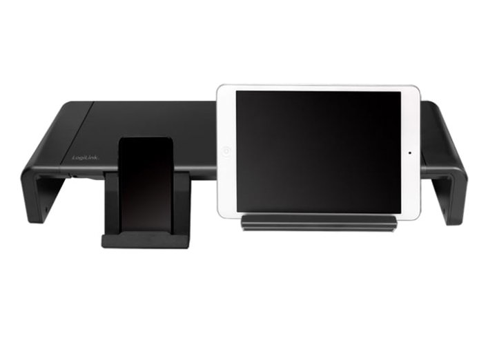 Supporto Monitor Smartphone Tablet Regolabile 420-520 mm Nero - Logilink ICA-TBL 140
