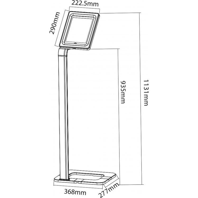 9.7 - 10.1 " - Techly NP ICA-TBL 1501 Safety Locking Support