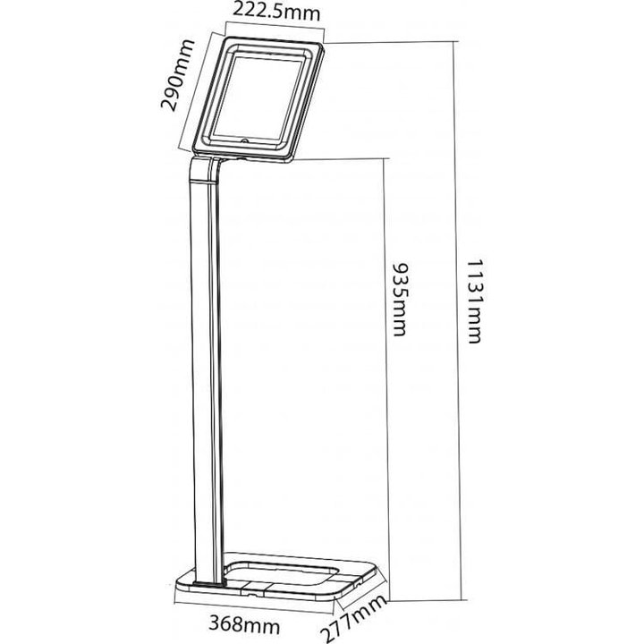 Supporto da Pavimento con Chiave di Sicurezza iPad/Tablet 9.7"-10.1" - Techly NP ICA-TBL 1501