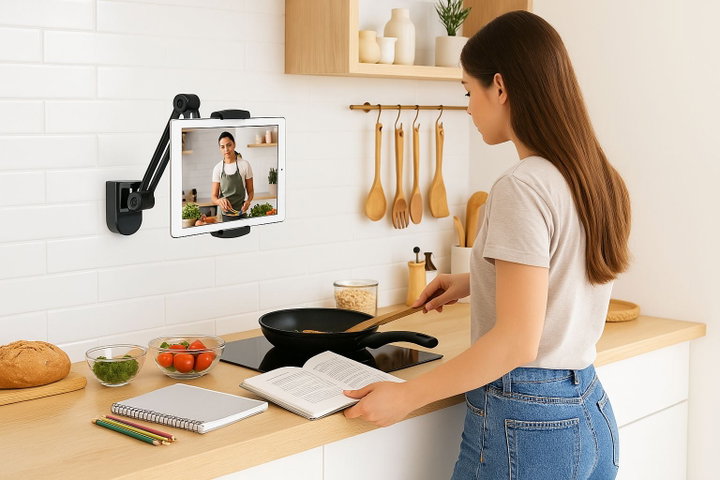 Supporto Estensibile per Tablet e iPad 4.7"-12.9" da Muro o Sottopensile - Techly ICA-TBL 2802
