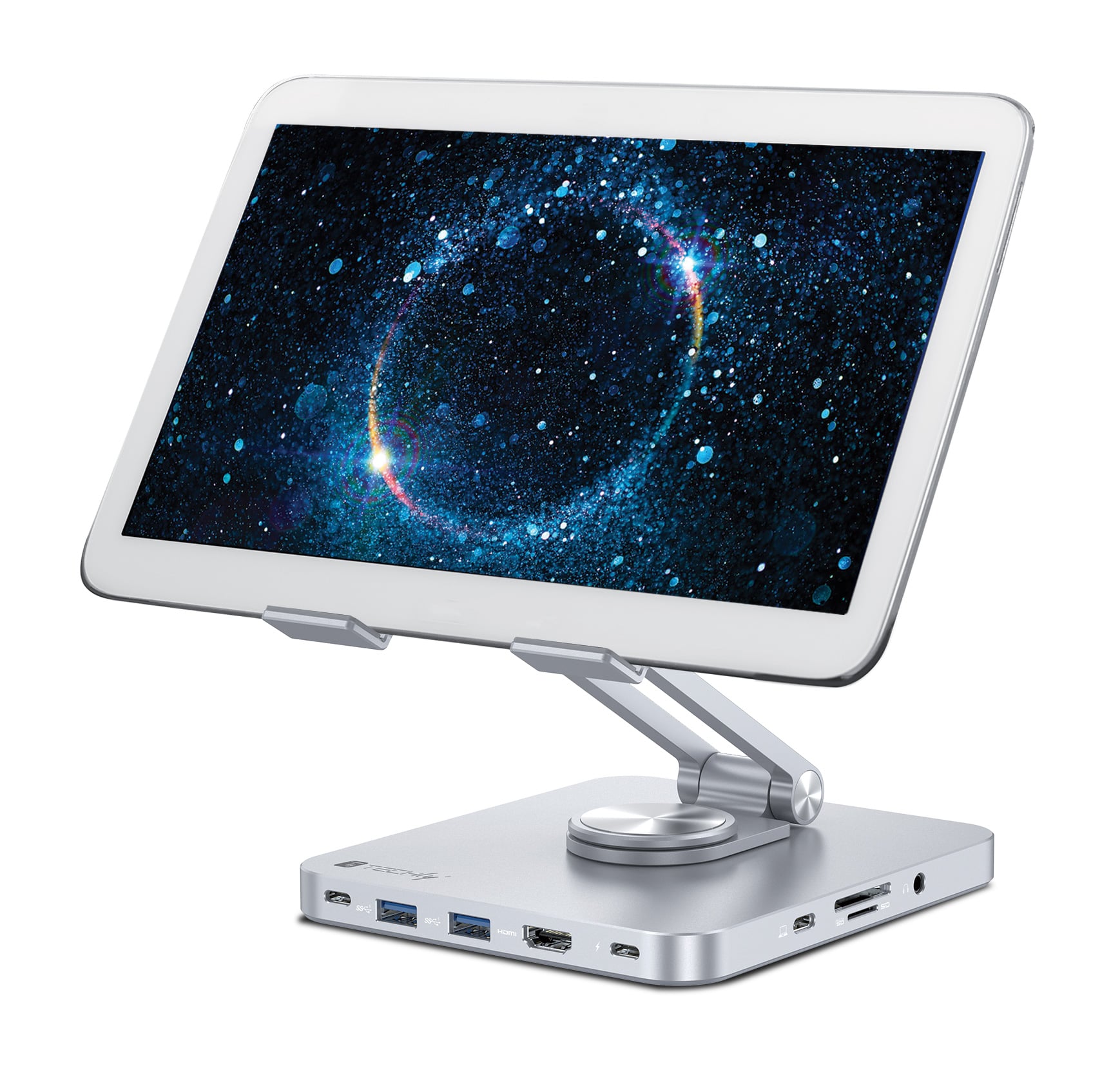 Support for Tablet Hub Docking Station USB-C 8 in 1 - Techly ICA-TBL DOCK 81