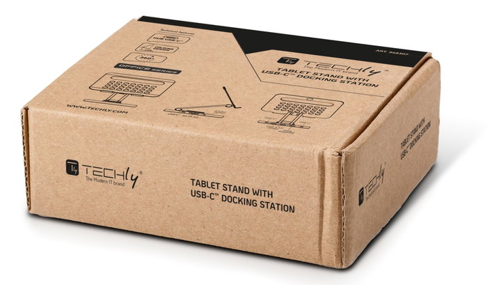 Supporto per Tablet Hub Docking Station USB-C 8 in 1 - Techly ICA-TBL DOCK81