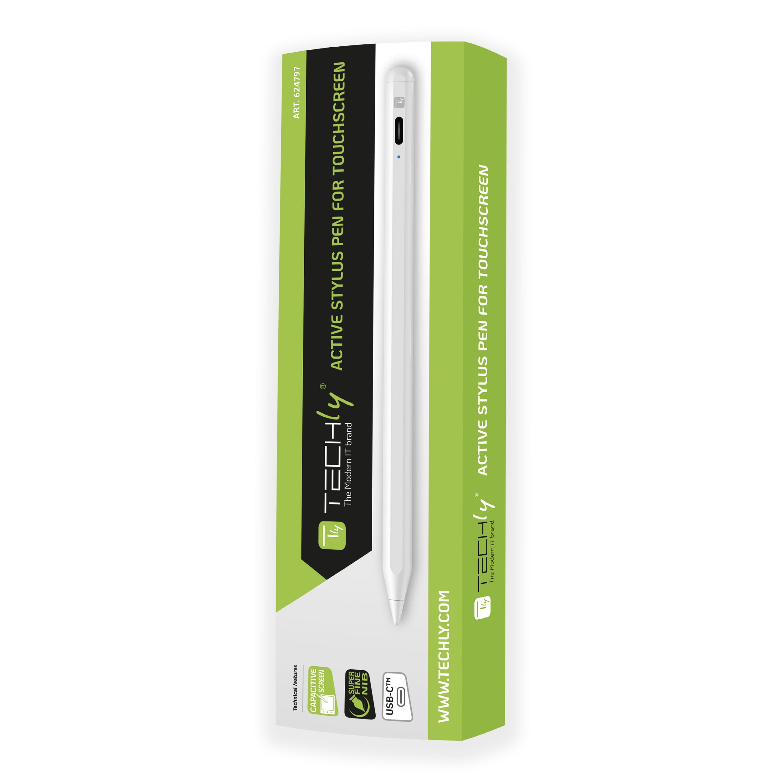 Touch Pen Activates White Magnetic for IPod Touch, IPhone, IPad - Techly ICA-TBL PEN 53
