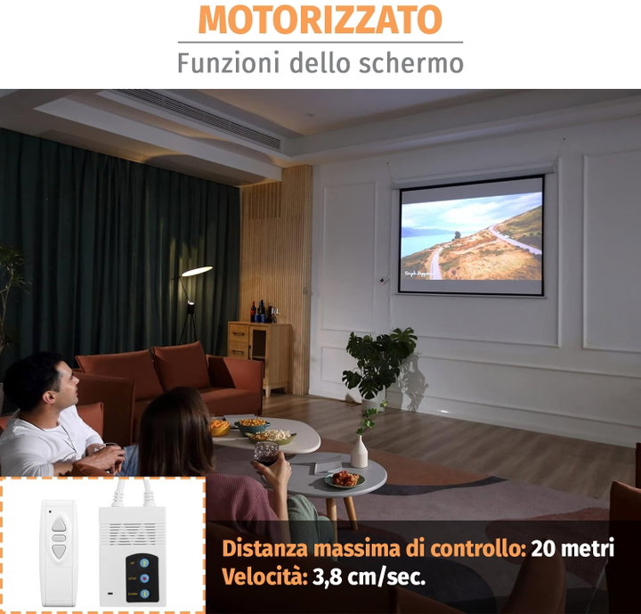 112 Motorized Projection Screen " 200 x 200 cm - Sbox ICA-TP PSA- 112 V 2