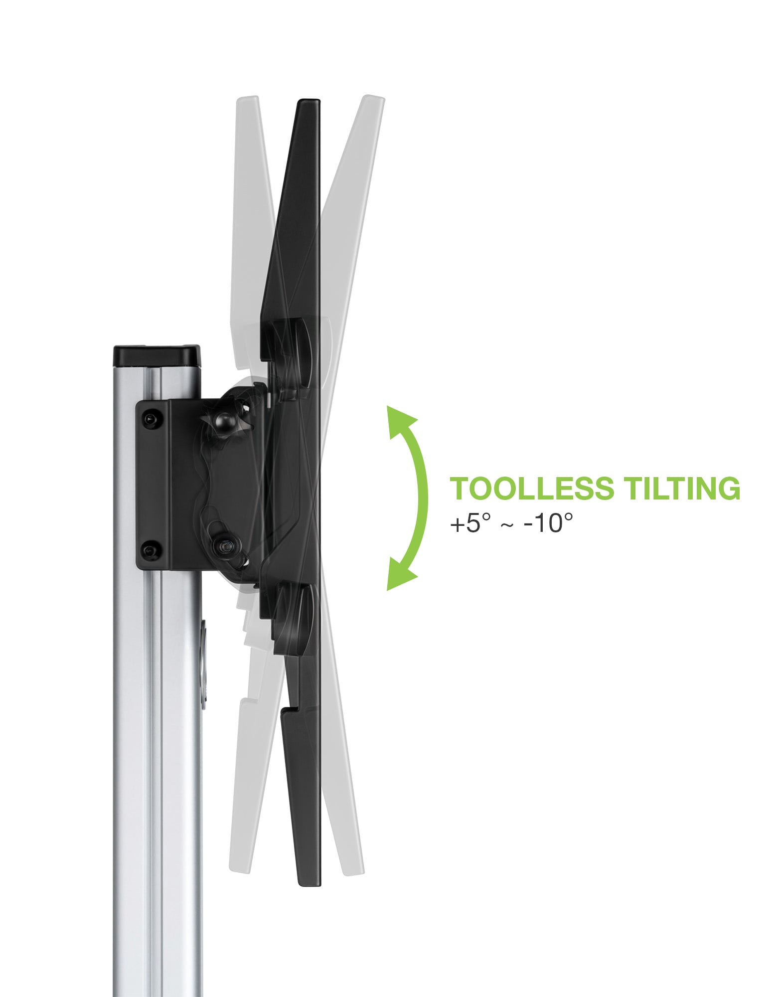 Supporto a Pavimento con Mensola Trolley TV LCD/LED 37-86'' - Techly ICA-TR 1546