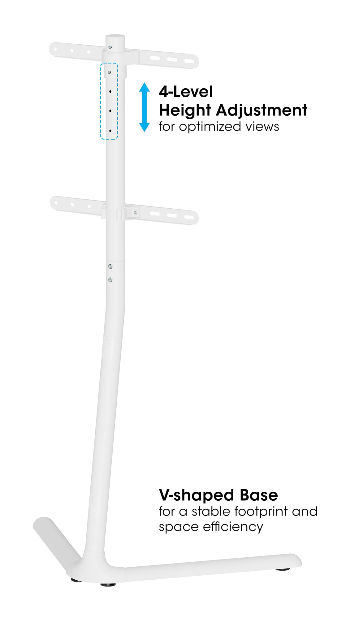 Supporto a Pavimento per TV Girevole Portatile Regolabile in Altezza - Manhattan ICA-TR 46MH