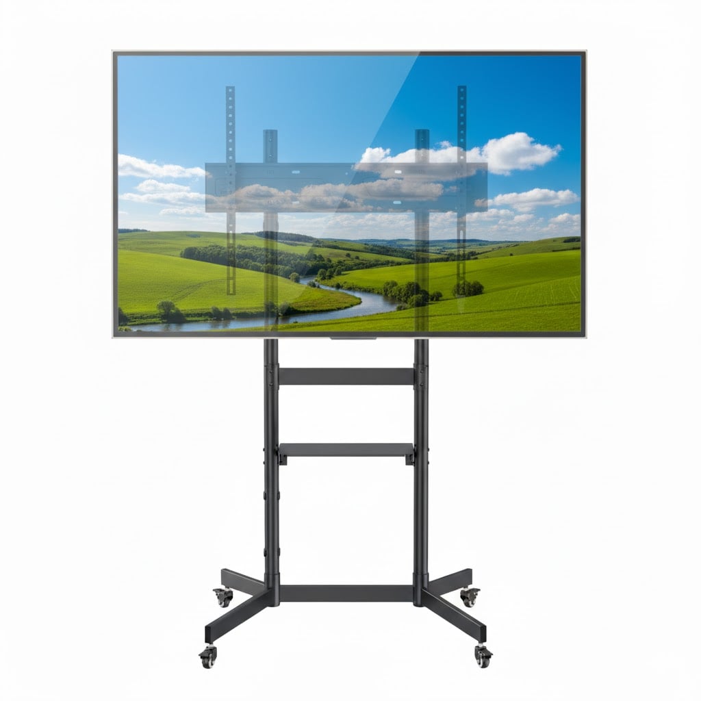 Supporto a Pavimento con Mensola per TV LCD/LED/Plasma 55-100'' - Techly ICA-TR044