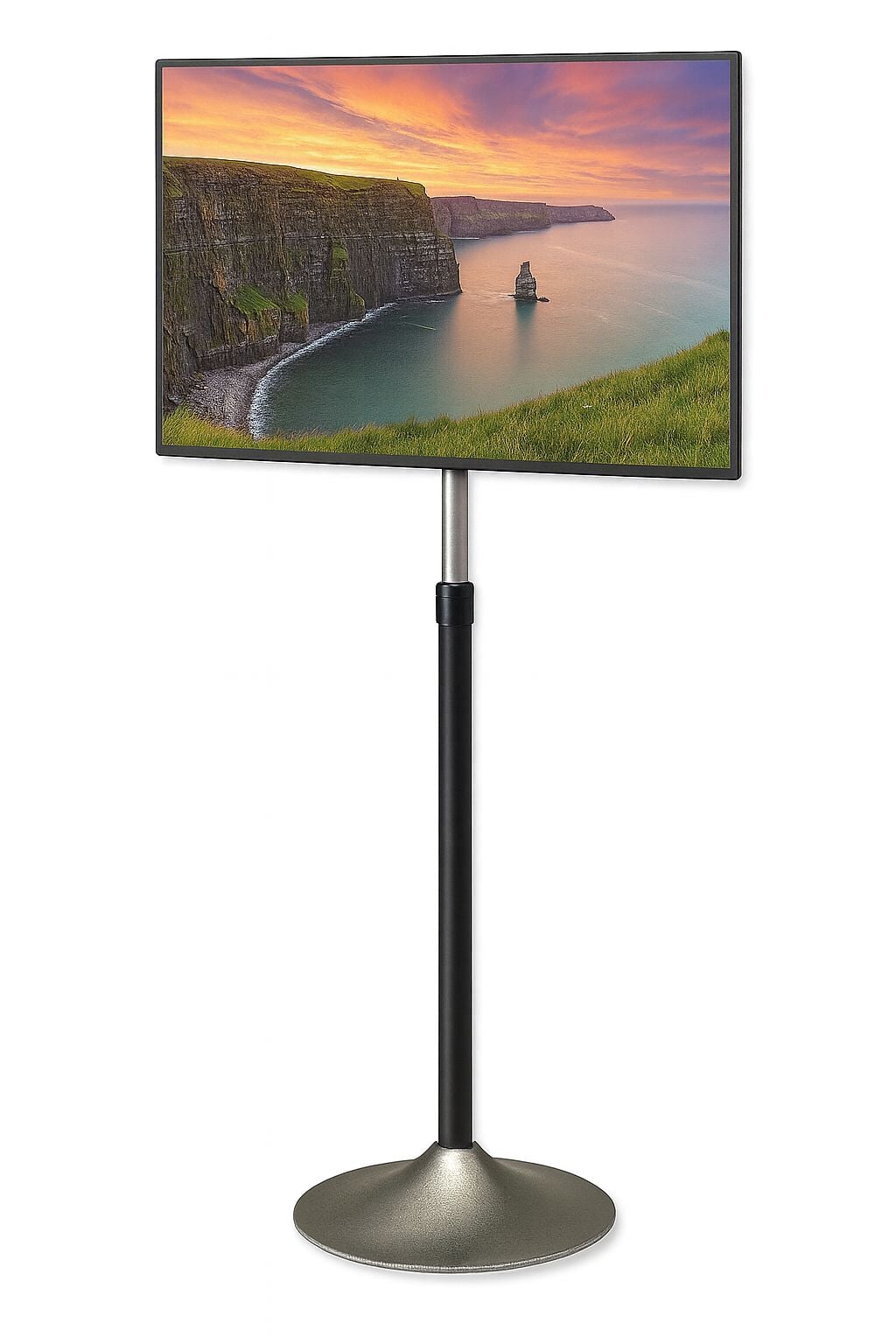 Supporto a Pavimento Colonna a Base Circolare per TV LCD/LED 13-27'' - Techly ICA-TR10