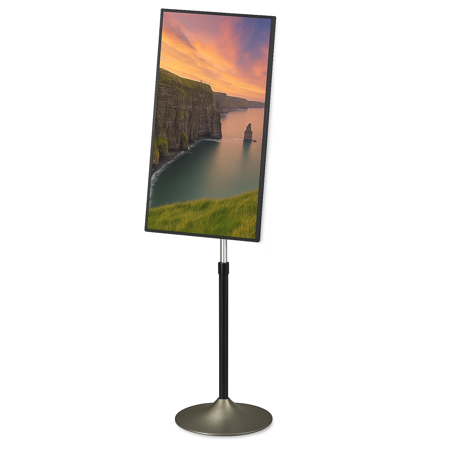 Supporto a Pavimento Colonna a Base Circolare per TV LCD/LED 13-27'' - Techly ICA-TR10