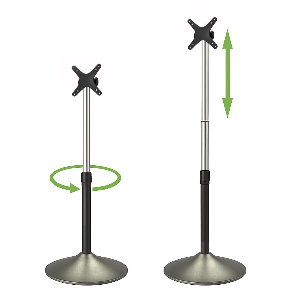 Supporto a Pavimento Colonna a Base Circolare per TV LCD/LED 13-27'' - Techly ICA-TR10