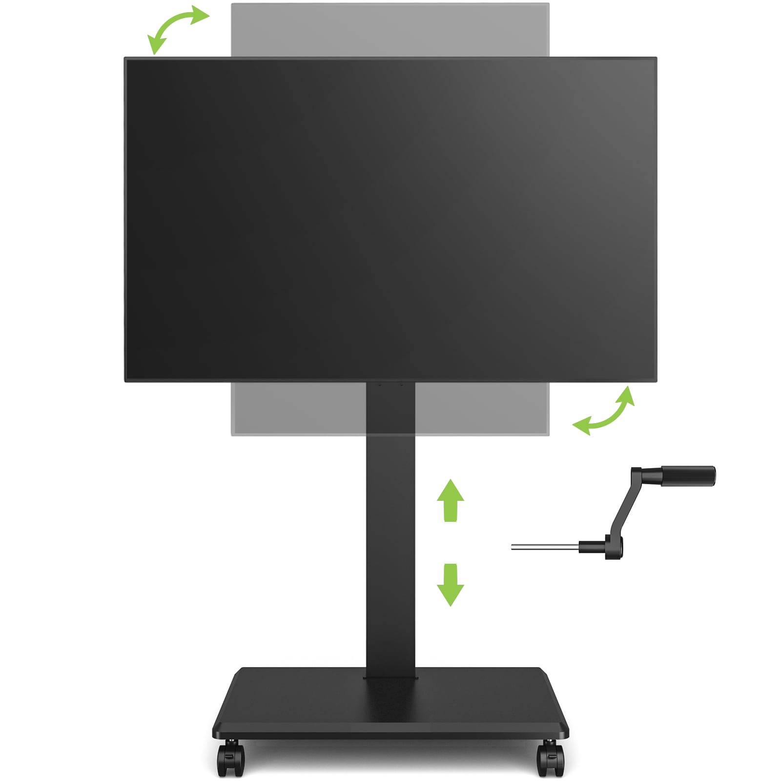 Supporto da Pavimento per TV da 42'' a 75'' con Regolazione Orizzontale o Verticale Nero - Techly ICA-TR101B