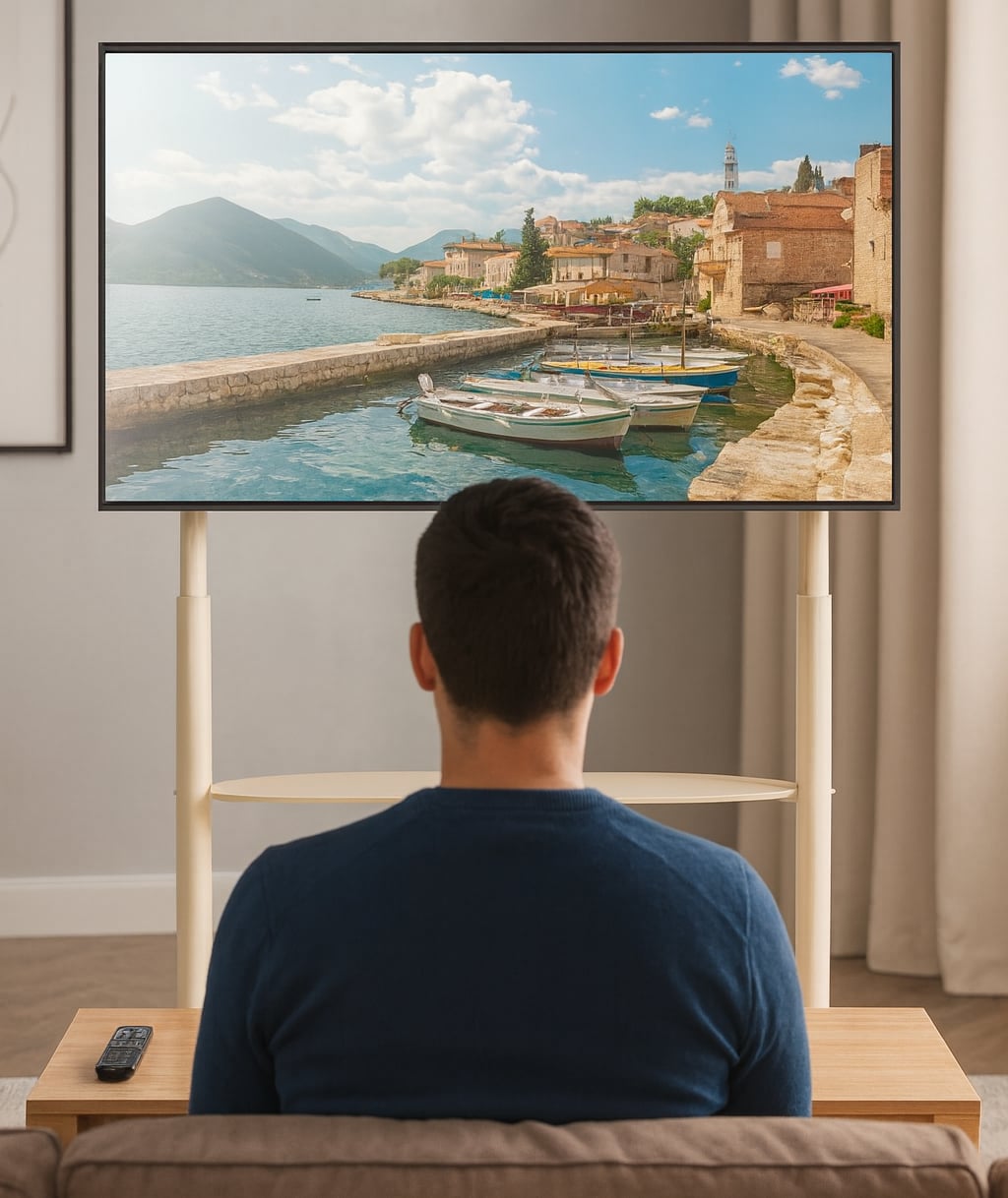 Supporto da Pavimento TV LCD/LED 32-90'' con Mensola - Techly ICA-TR105W