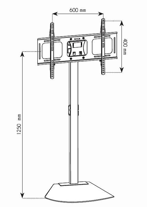Supporto da Pavimento Girevole con Staffa per TV LCD/LED/Plasma 32-70'' - Techly ICA-TR12