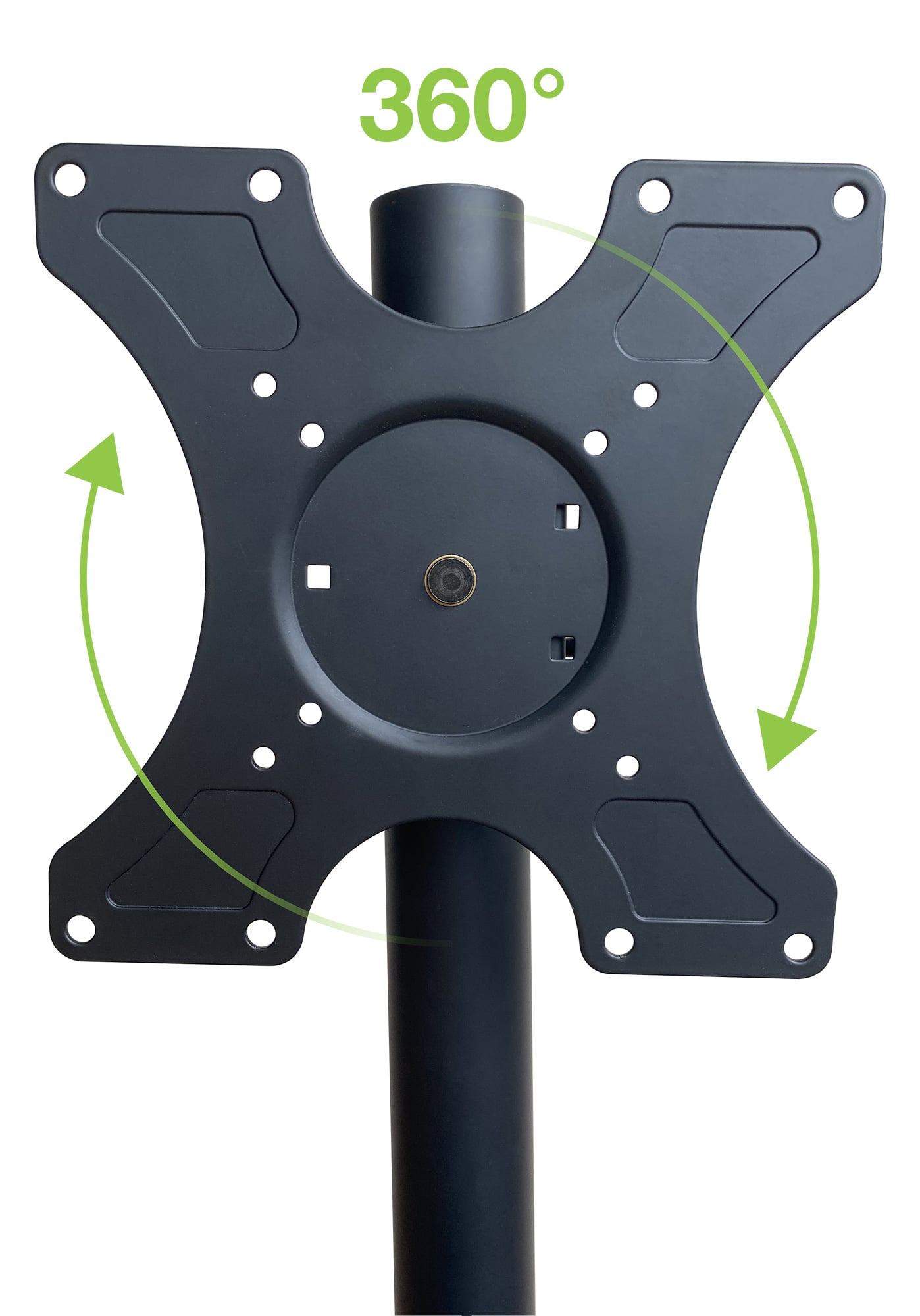 Supporto a Pavimento per TV con Mensola e Base Compatta Salva Spazio - Techly ICA-TR201