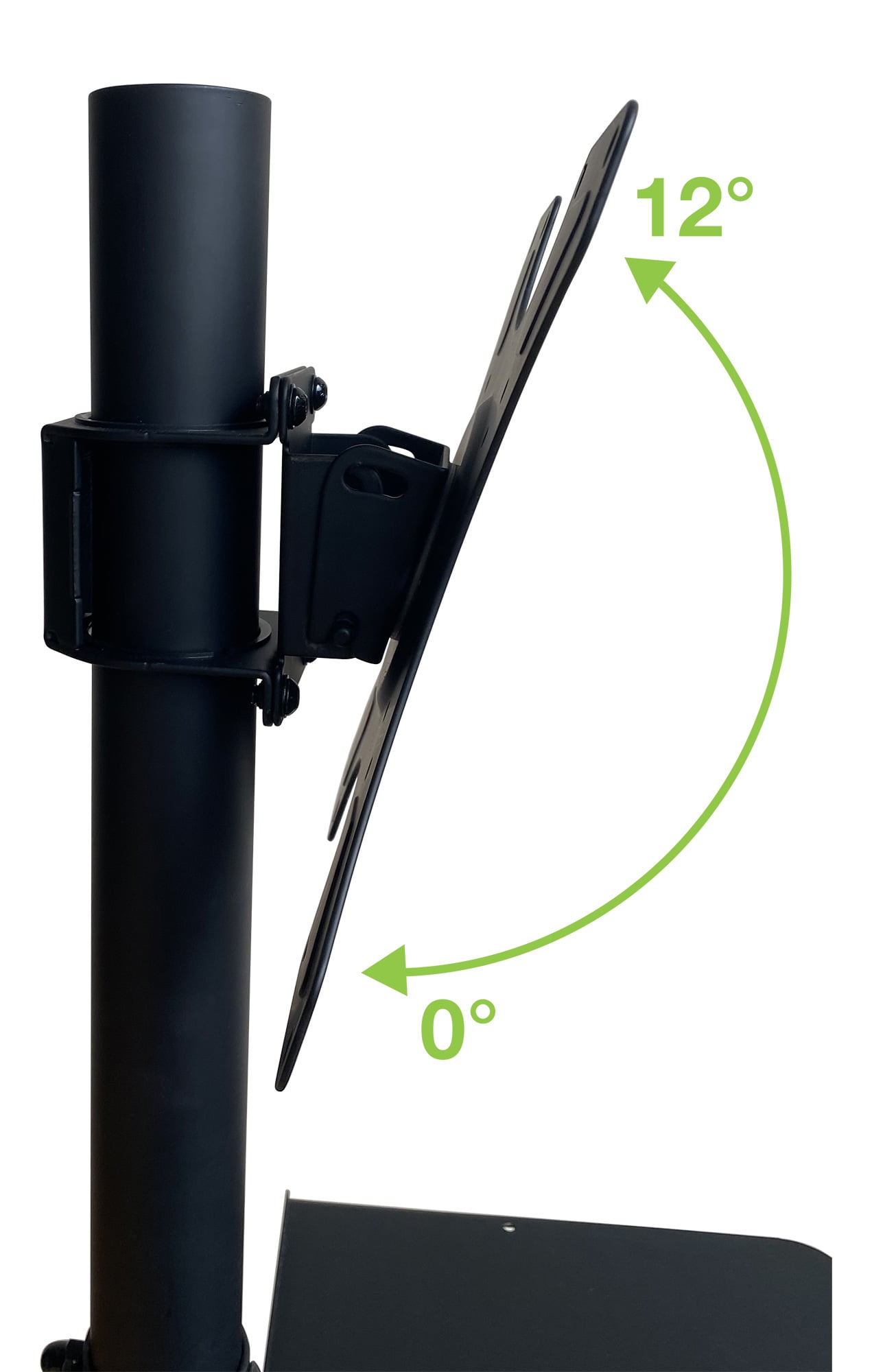 Supporto a Pavimento per TV con Mensola e Base Compatta Salva Spazio - Techly ICA-TR201