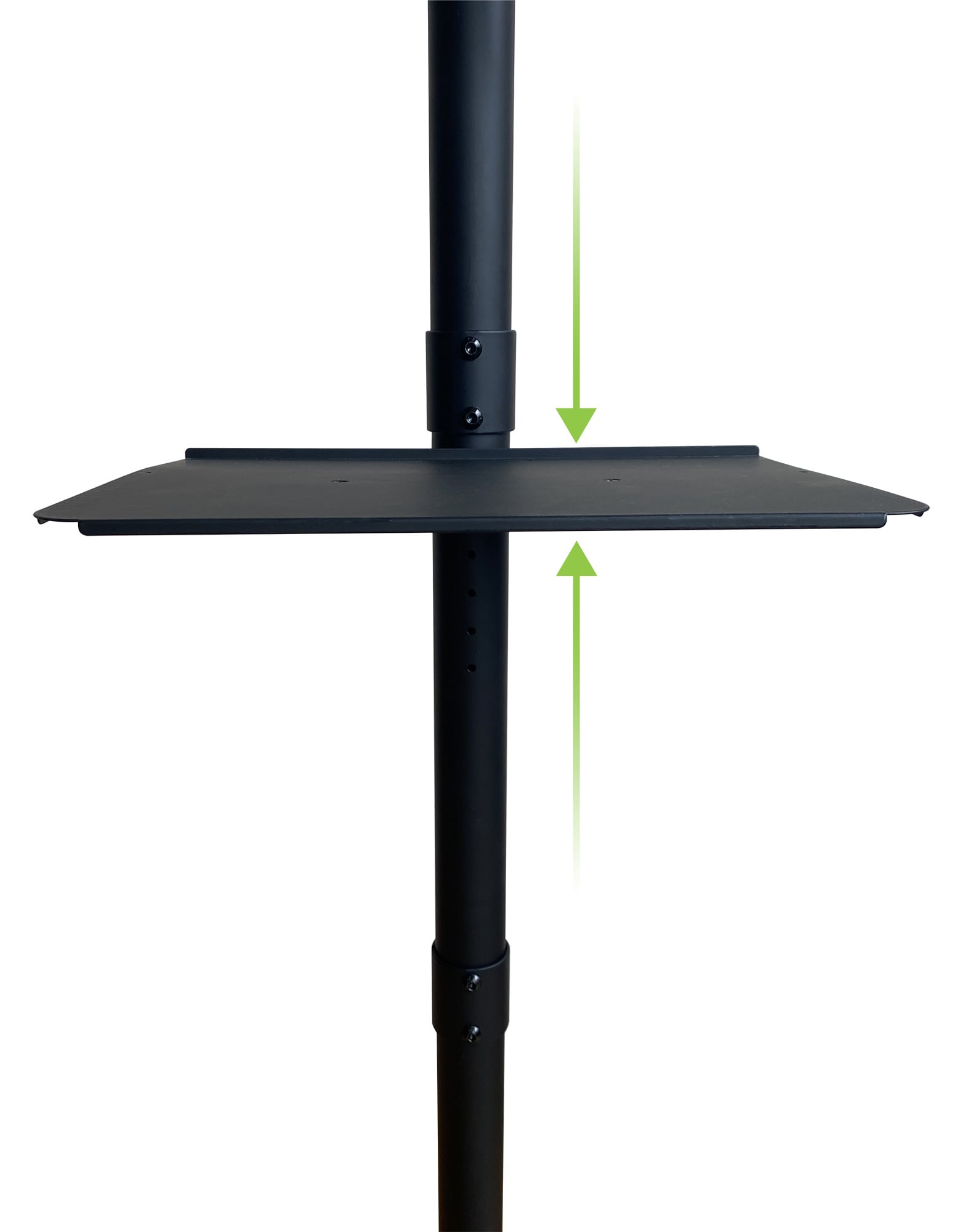 Supporto a Pavimento per TV con Mensola e Base Compatta Salva Spazio - Techly ICA-TR201
