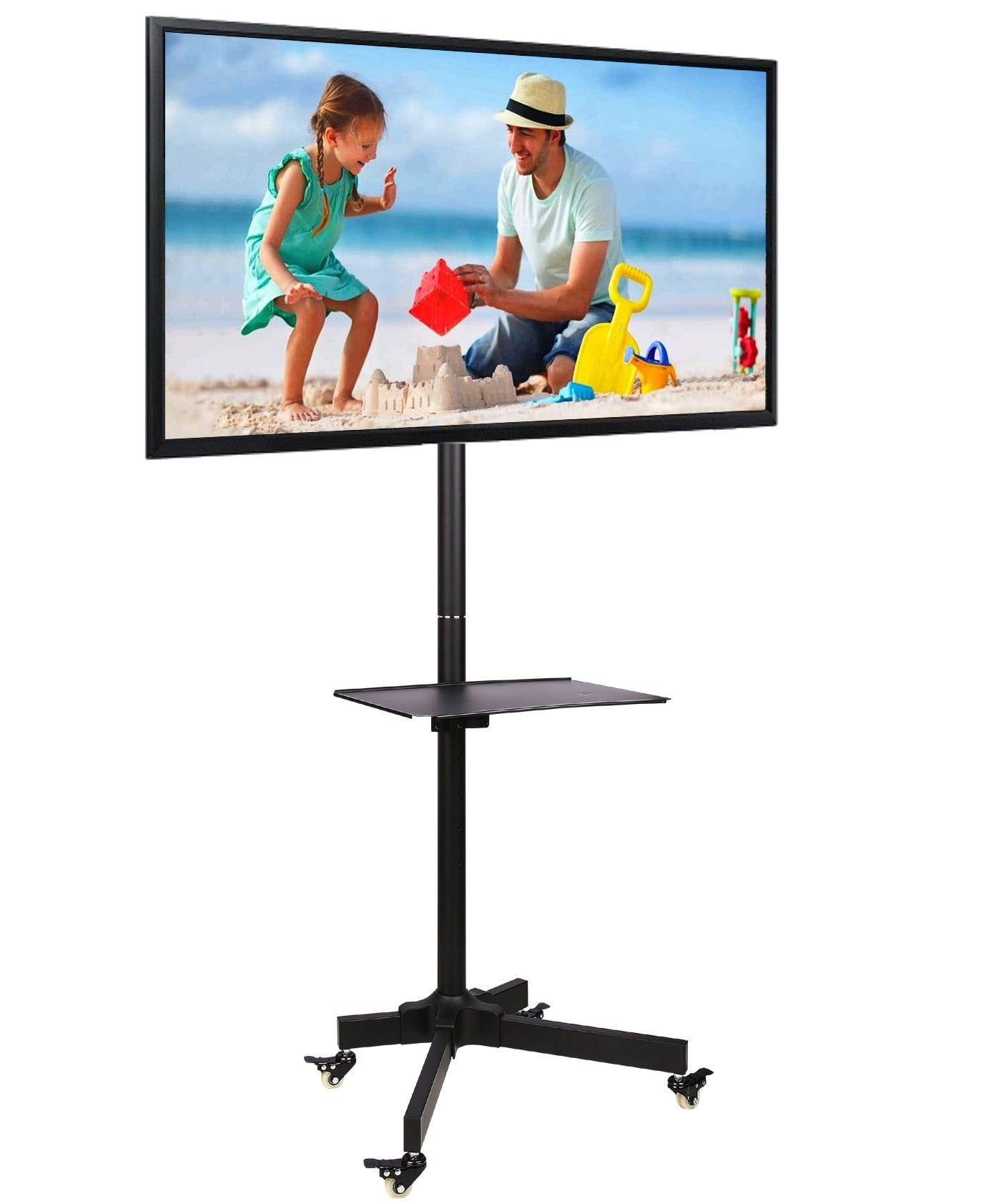 Supporto a Pavimento con Mensola Trolley TV LCD/LED/Plasma 23''-55'' - Techly ICA-TR21