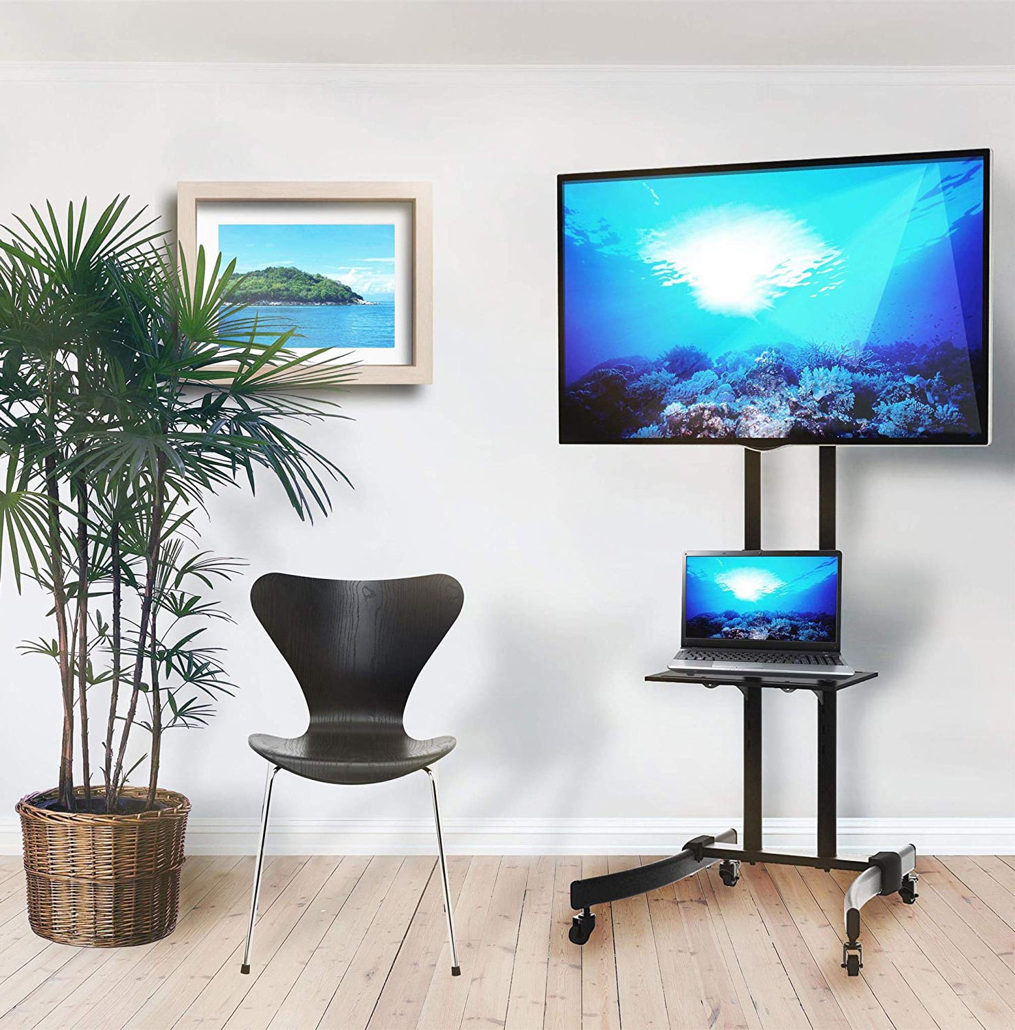 Supporto Mobile da Pavimento per TV LED/LCD 32-70'' con Mensola - Techly ICA-TR23