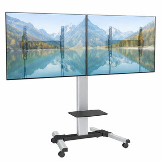 25 double screen video wall trolley - 55 " - Techly ICA-TR 2 VWH