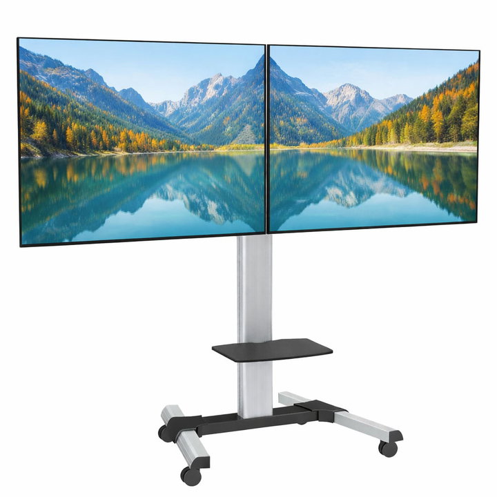 25 double screen video wall trolley - 55 " - Techly ICA-TR 2 VWH