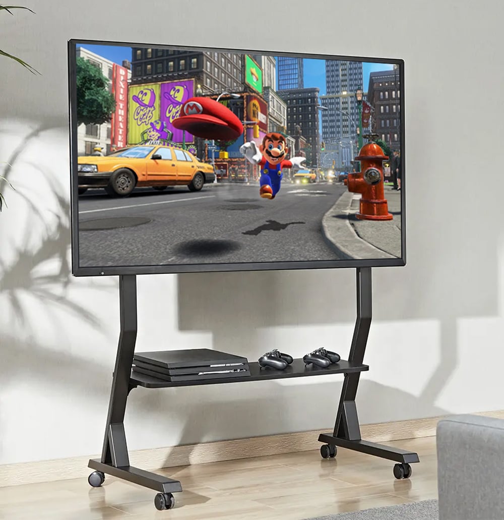 Supporto a Pavimento con Mensola per TV LCD/LED/Plasma 45-90'' - Techly ICA-TR325