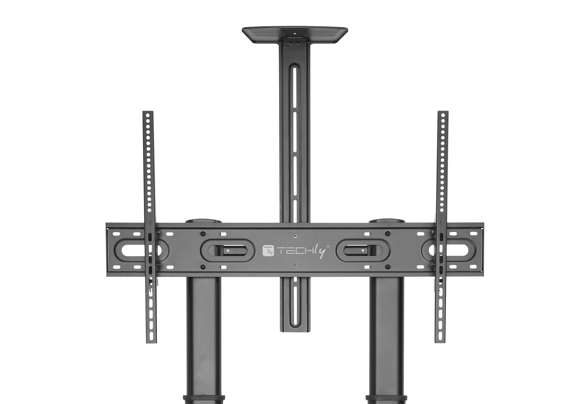 Supporto a pavimento per TV con regolazione manuale altezza, in acciaio, per TV da 60'' a 100'' - Techly ICA-TR36