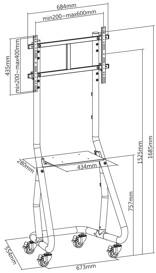Supporto a pavimento per TV da 37'' a 80'' - Techly ICA-TR37