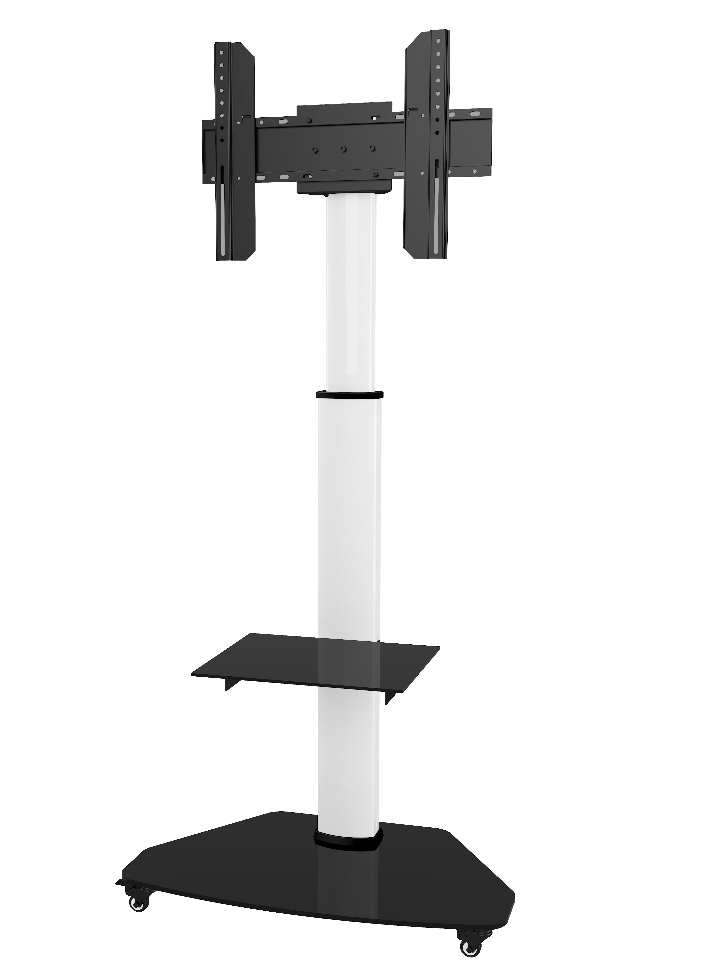 Supporto a Pavimento con Mensola Trolley TV LCD/LED/Plasma 37-70'' Bianco - Techly ICA-TR3WH