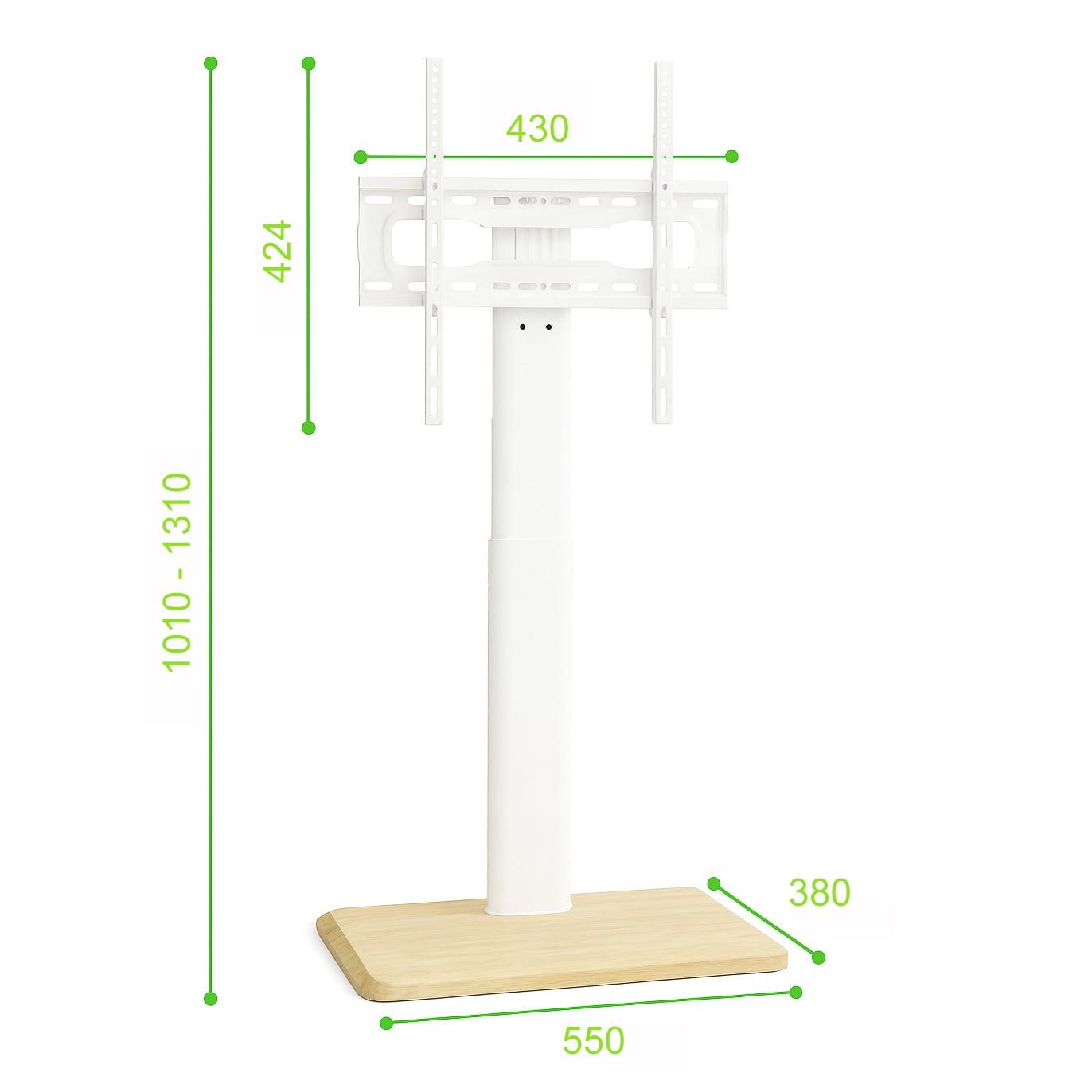 Supporto da Pavimento per TV da 24'' a 55'' c/Ruote a Scomparsa - Techly ICA-TR404