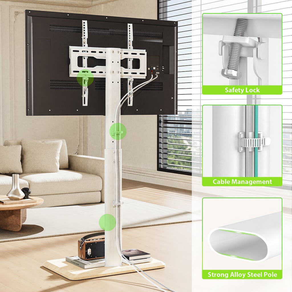 Supporto da Pavimento per TV da 24'' a 55'' c/Ruote a Scomparsa - Techly ICA-TR404
