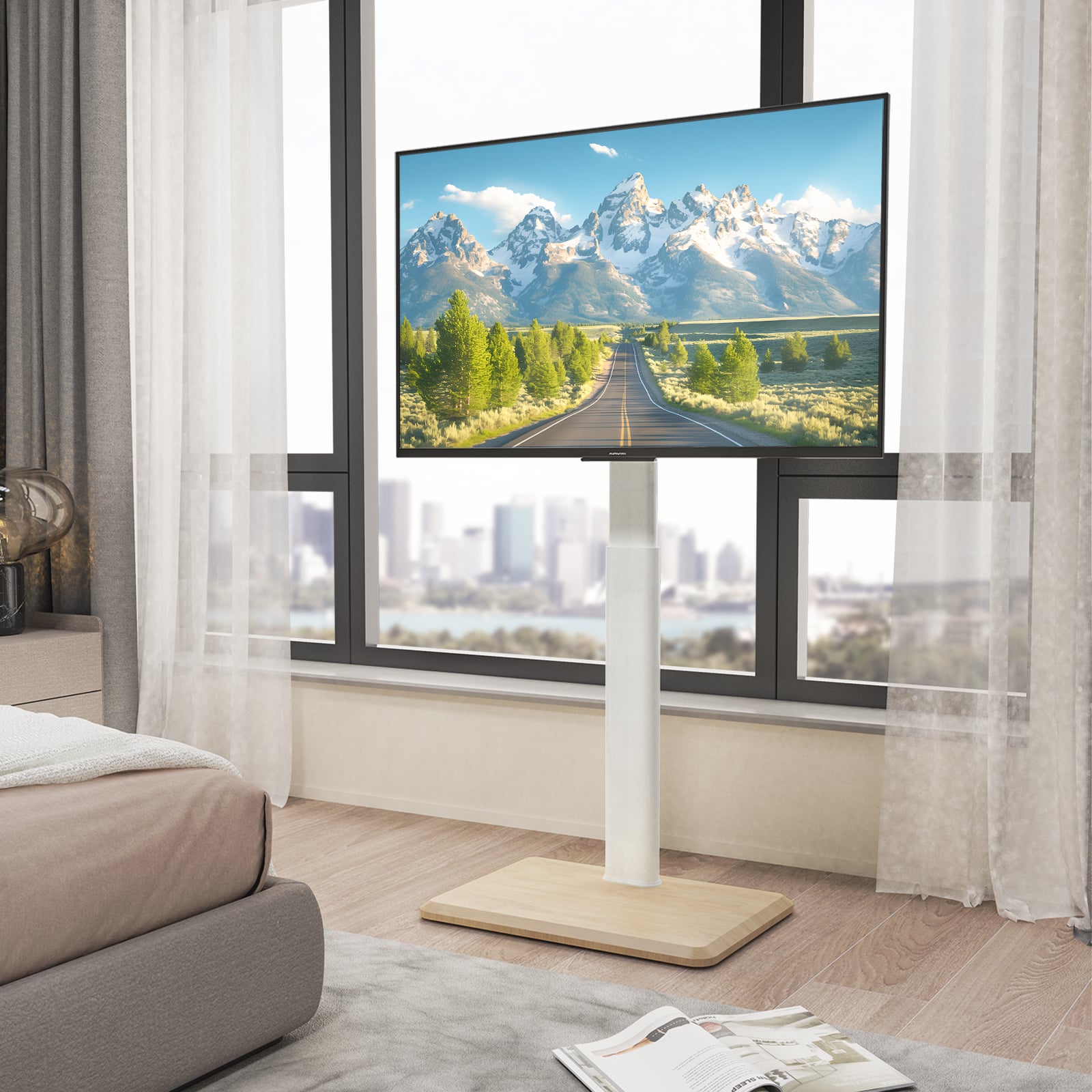 Supporto da Pavimento per TV da 24'' a 55'' c/Ruote a Scomparsa - Techly ICA-TR404