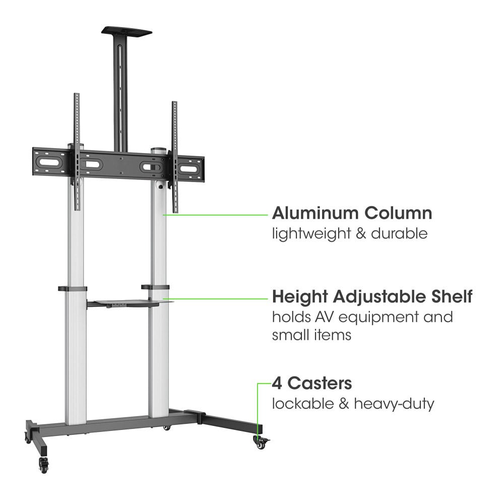 Supporto a Pavimento Trolley TV LCD/LED/Plasma 60-100'' - Techly ICA-TR446