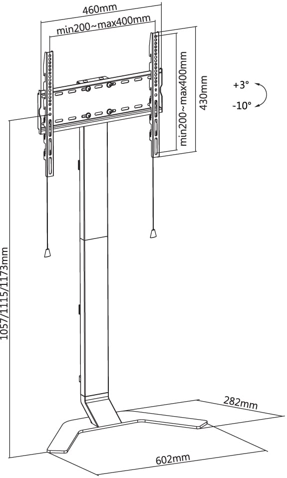 Supporto da Pavimento Super Slim per TV LCD/LED/Plasma da 32'' a 70'' - Techly ICA-TR47
