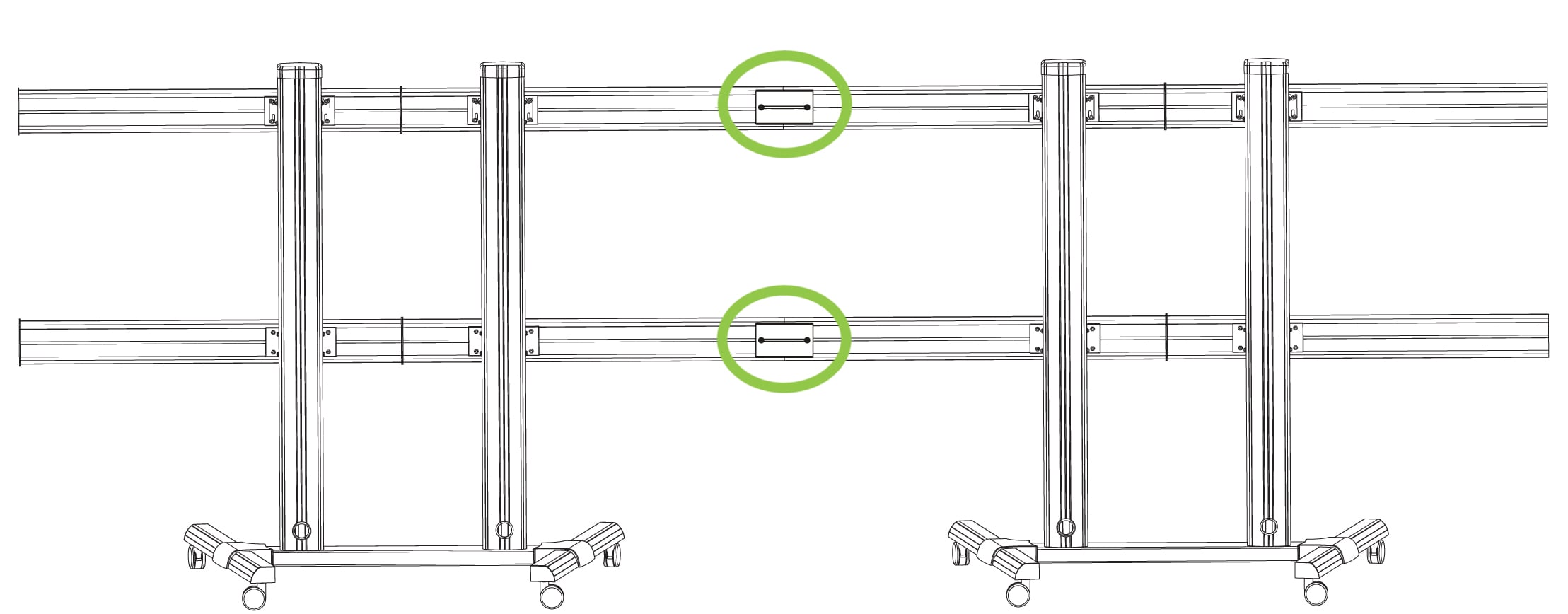 Mounting brackets kit for support for wall video - Techly ICA-TR 4 VW-KIT