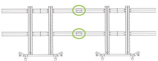 Mounting brackets kit for support for wall video - Techly ICA-TR 4 VW-KIT