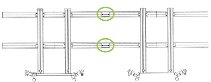 Mounting brackets kit for support for wall video - Techly ICA-TR 4 VW-KIT