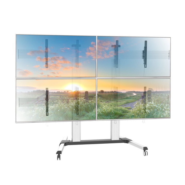 Supporto a Pavimento per 4 TV 32-60" per Video Wall - Techly ICA-TR4VW