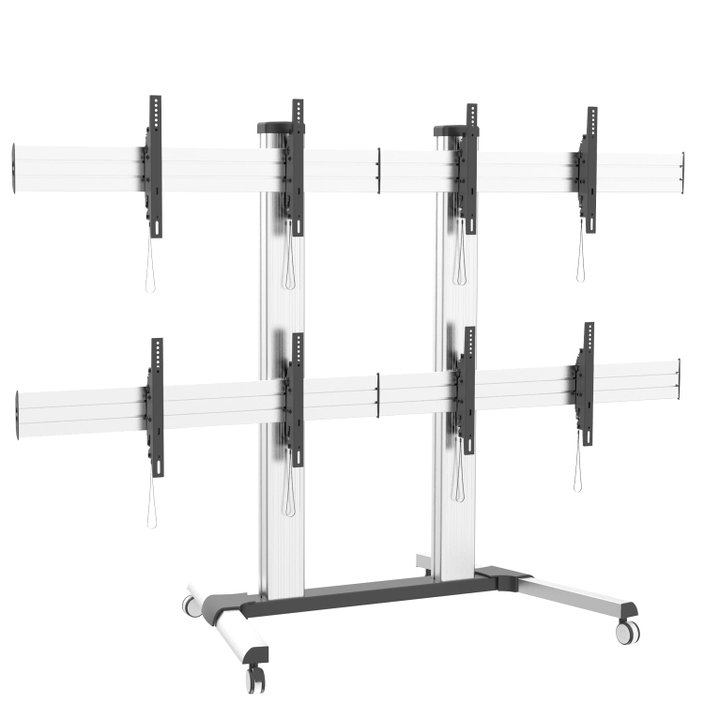 Supporto a Pavimento per 4 TV 32-60" per Video Wall - Techly ICA-TR4VW