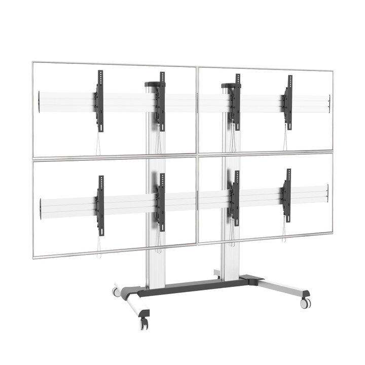 Supporto a Pavimento per 4 TV 32-60" per Video Wall - Techly ICA-TR4VW