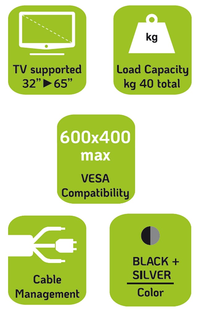 Supporto da Pavimento per TV da 32'' a 65'' - Techly ICA-TR51