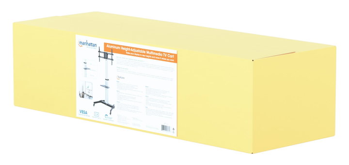 37 TV trolley "- 86 " Multimedia in Aluminium Adjustable in Height - Manhattan ICA-TR 52