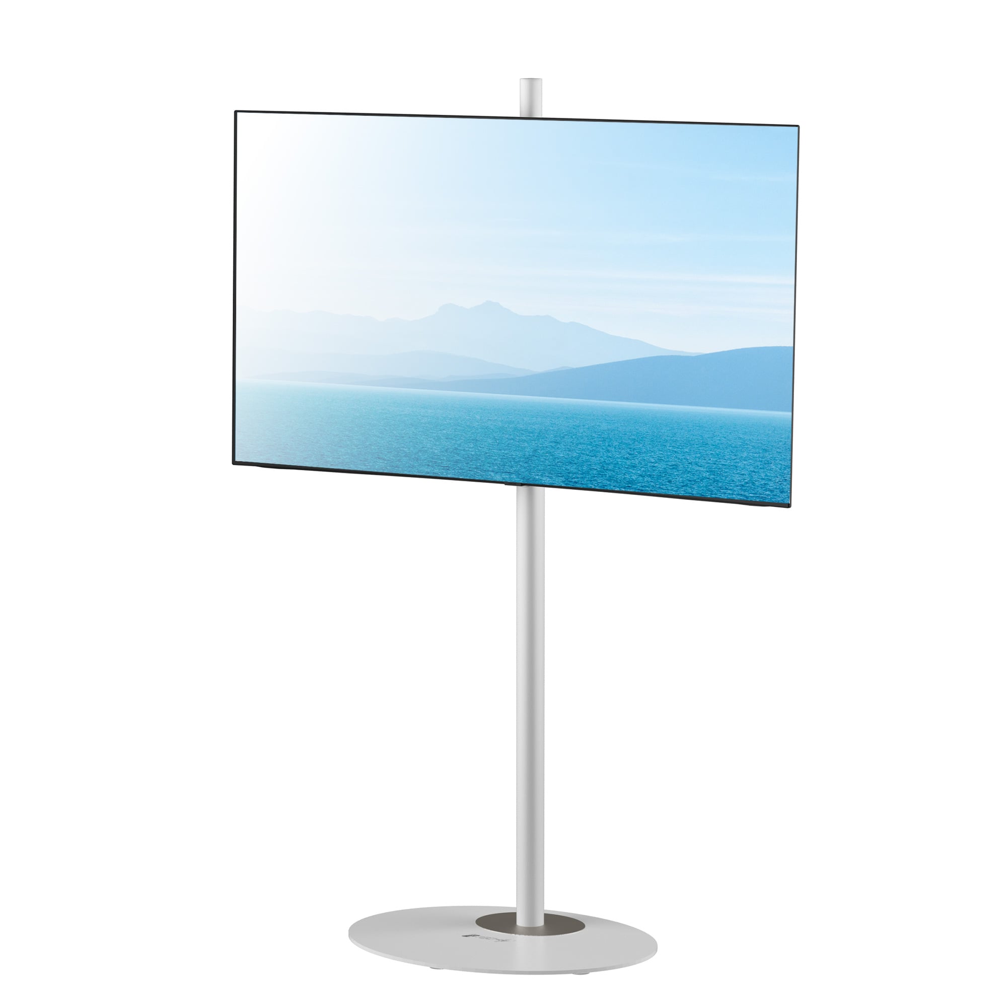 Stand da Pavimento TV/LED LCD 42''-65'' con Base Ovale Bianco - Techly ICA-TR544