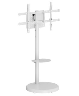 Supporto a Pavimento con Mensola Trolley TV LCD/LED/Plasma 37-86" Bianco - Techly ICA-TR55