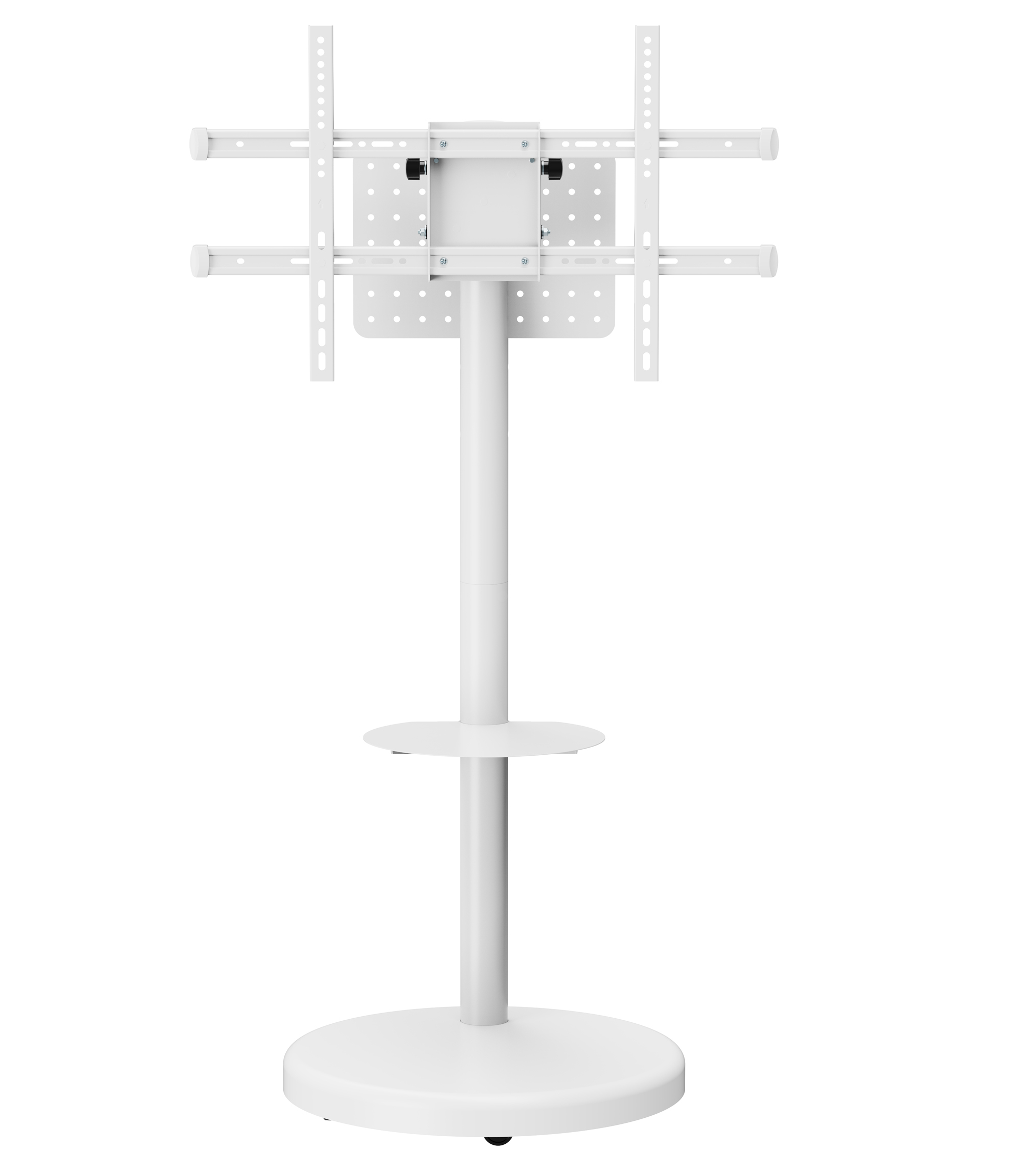 Supporto a Pavimento con Mensola Trolley TV LCD/LED/Plasma 37-86'' Bianco - Techly ICA-TR55