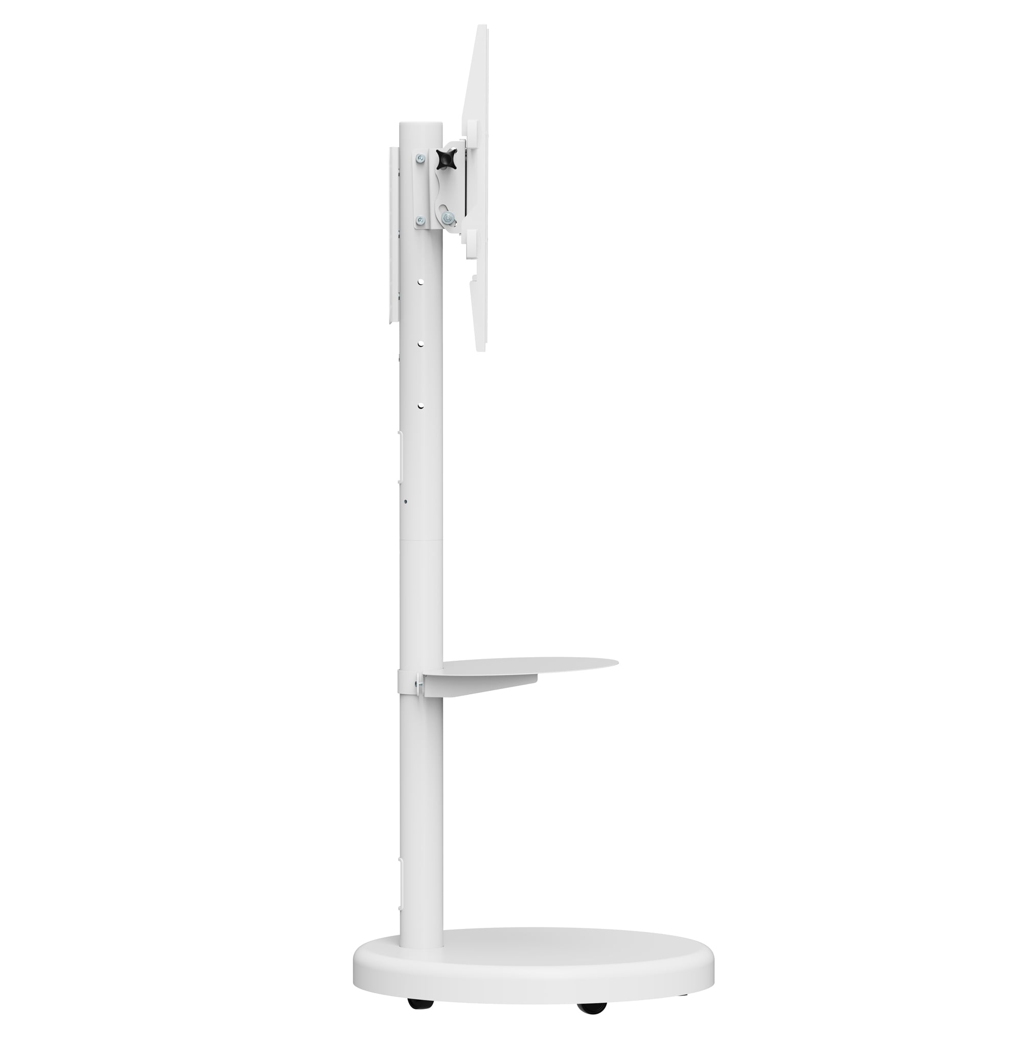 Supporto a Pavimento con Mensola Trolley TV LCD/LED/Plasma 37-86'' Bianco - Techly ICA-TR55