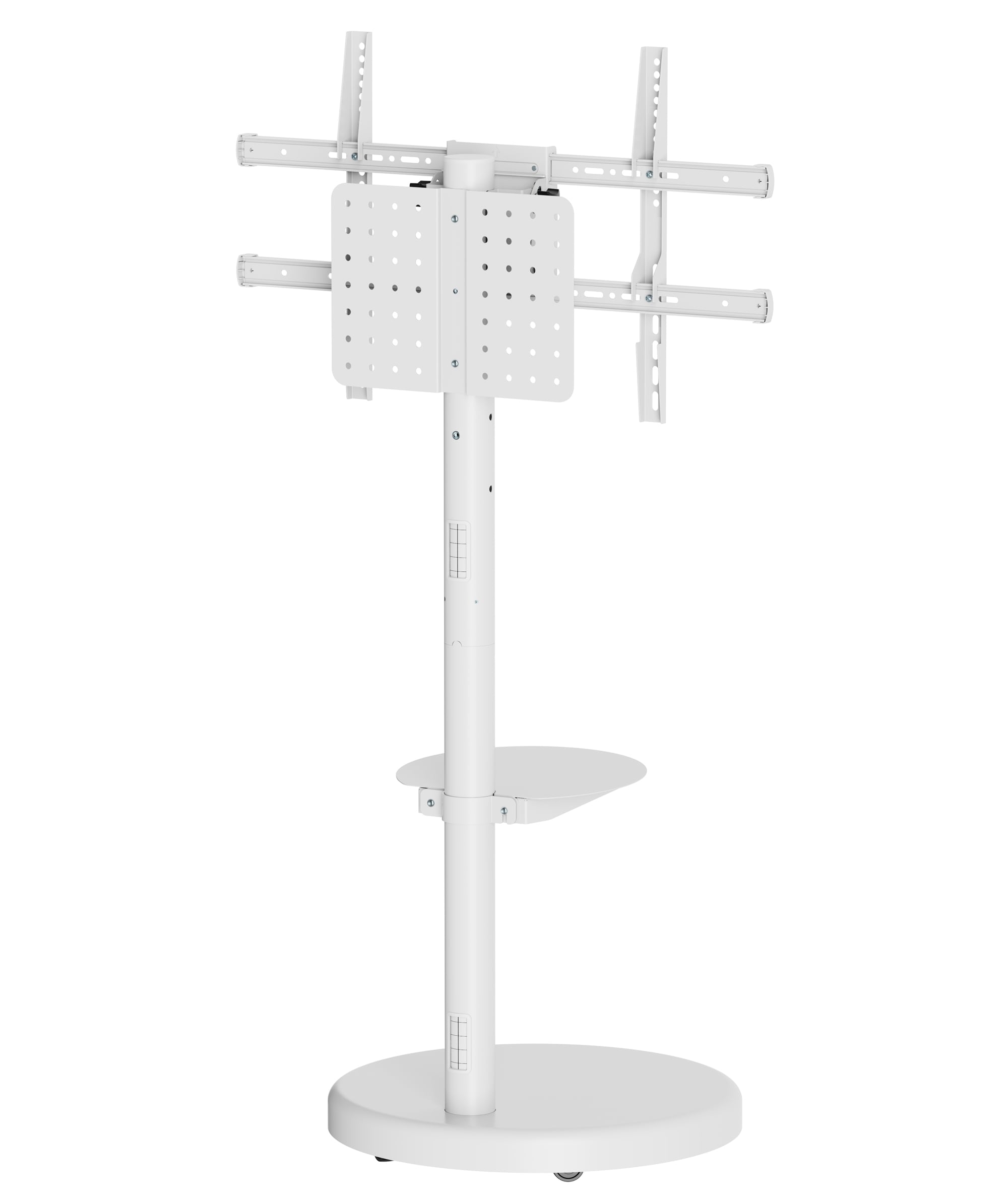 Supporto a Pavimento con Mensola Trolley TV LCD/LED/Plasma 37-86'' Bianco - Techly ICA-TR55