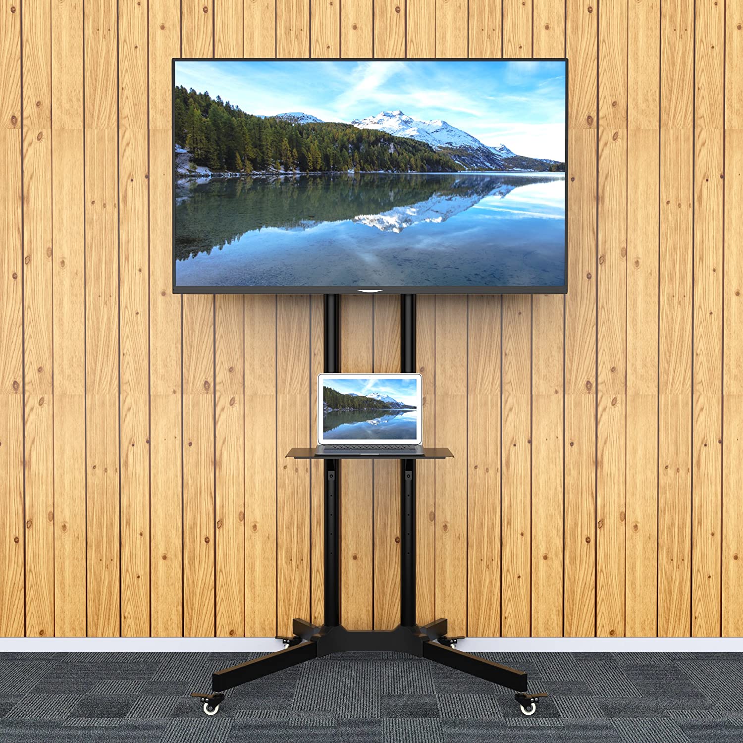Carrello Supporto Pavimento Porta TV LCD/LED/Plasma 30''-65'' Mensola - Techly ICA-TR6