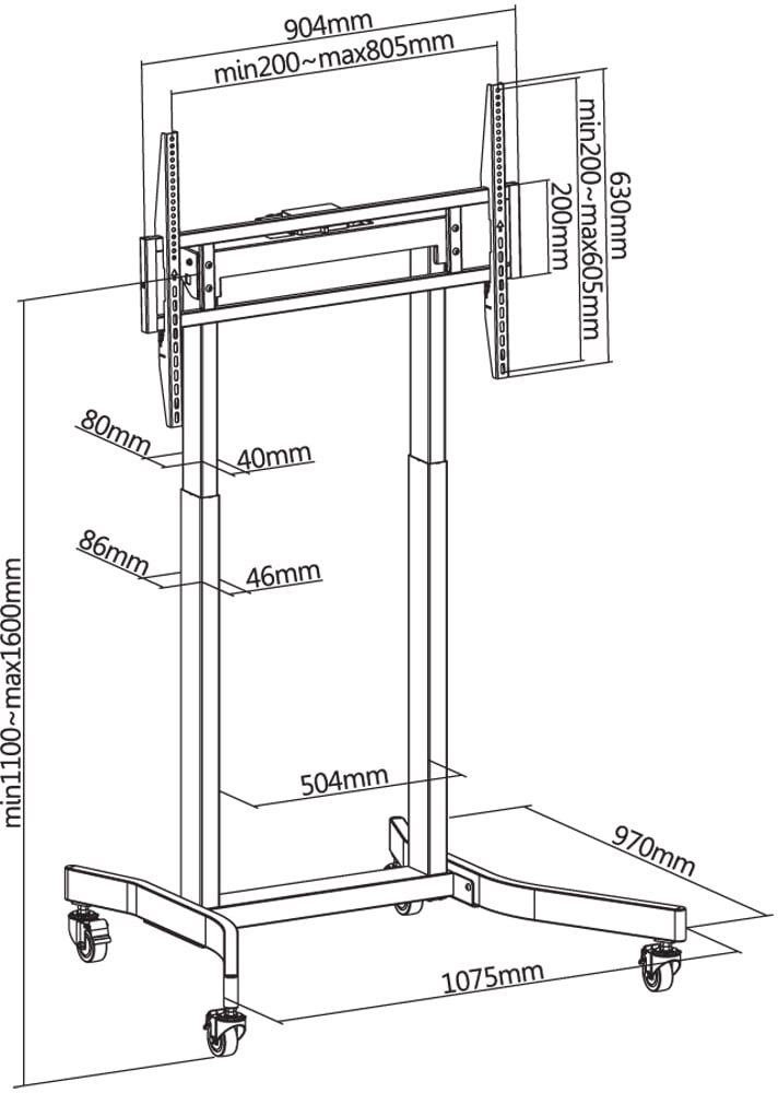 Supporto TV Motorizzato Regolabile per TV da 55-100'' con Telecomando - Techly ICA-TR68M