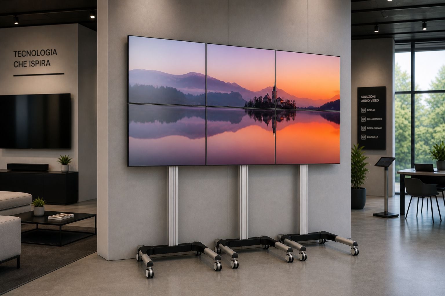 6 LCD/LED 22 - 55 " Video Wall Support - Techly ICA-TR 6 VW