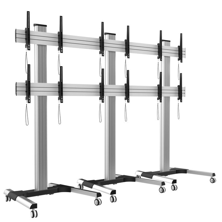 Supporto a Pavimento per 6 TV LCD/LED 22-55" per Video Wall - Techly ICA-TR6VW